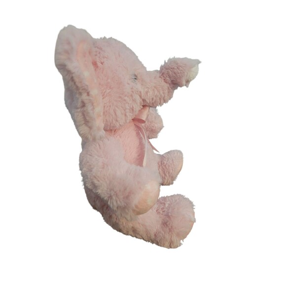 Aurora World Baby Pink Elephant Plush Stuffed Animal White Polka Dots Feet 10" - Picture 2 of 6